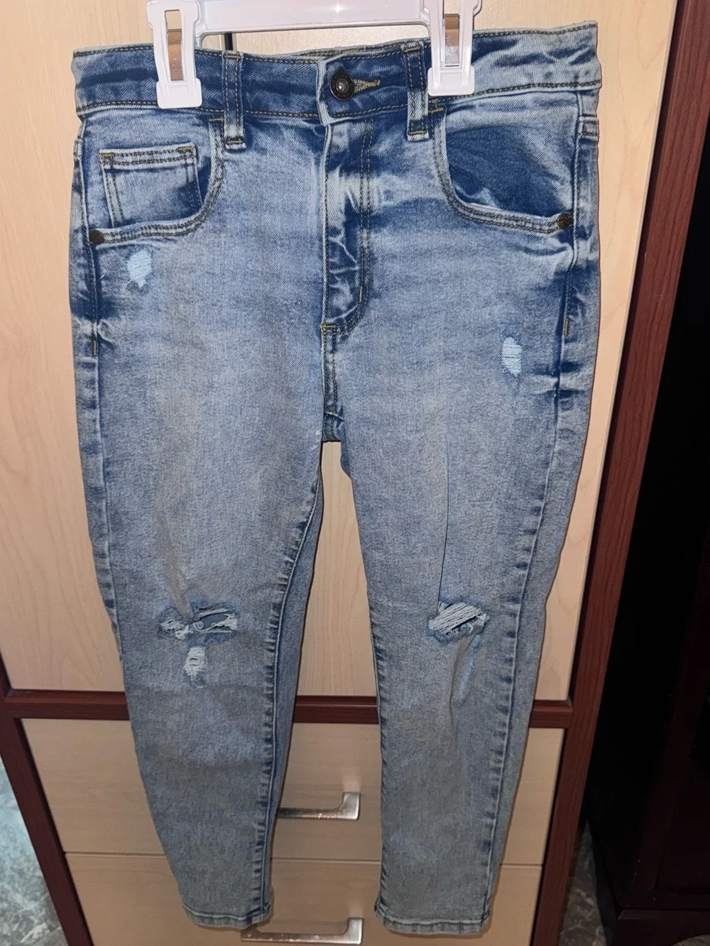 Art Class Girls Light Wash Distressed Skinny Jeans Size 10